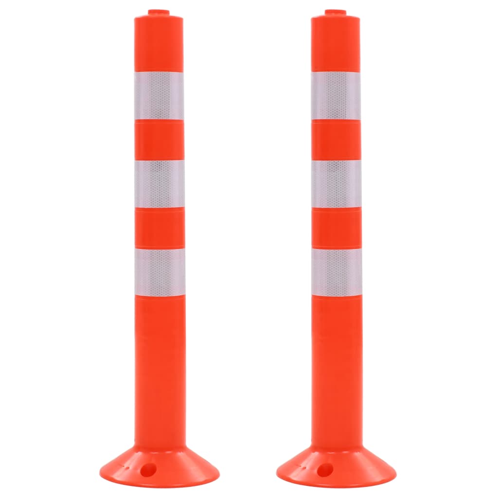 Verkehrspoller 2 Stk. Kunststoff 75 cm