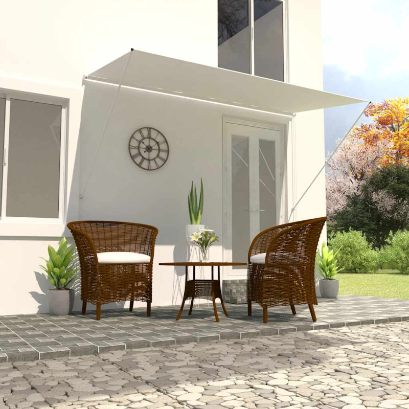 Einziehbare Markise 350×150 cm Creme