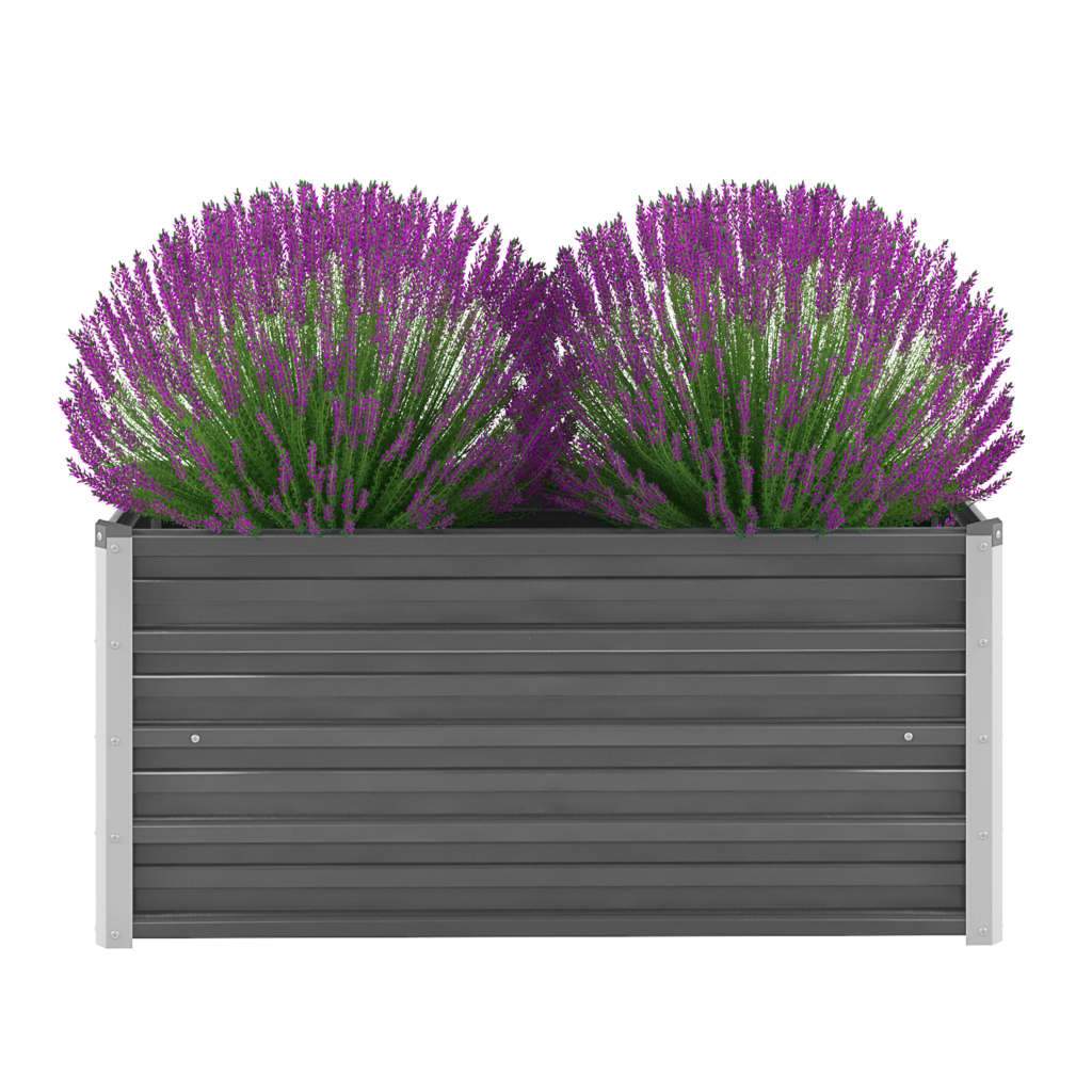Garten-Hochbeet Verzinkter Stahl 100x40x45 cm Grau