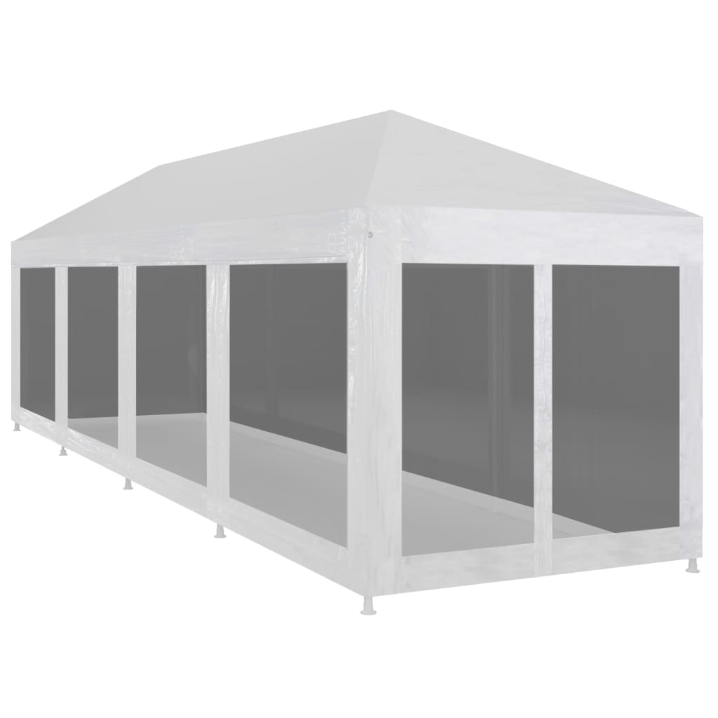 Partyzelt mit 10 Mesh-Seitenwänden 12 x 3 m