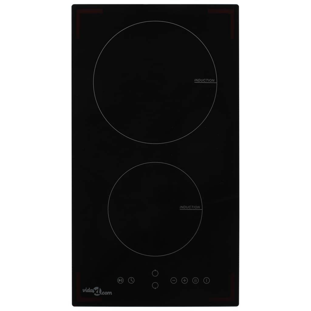 Induktionskochfeld mit 2 Platten Touch Control Glas 3500 W