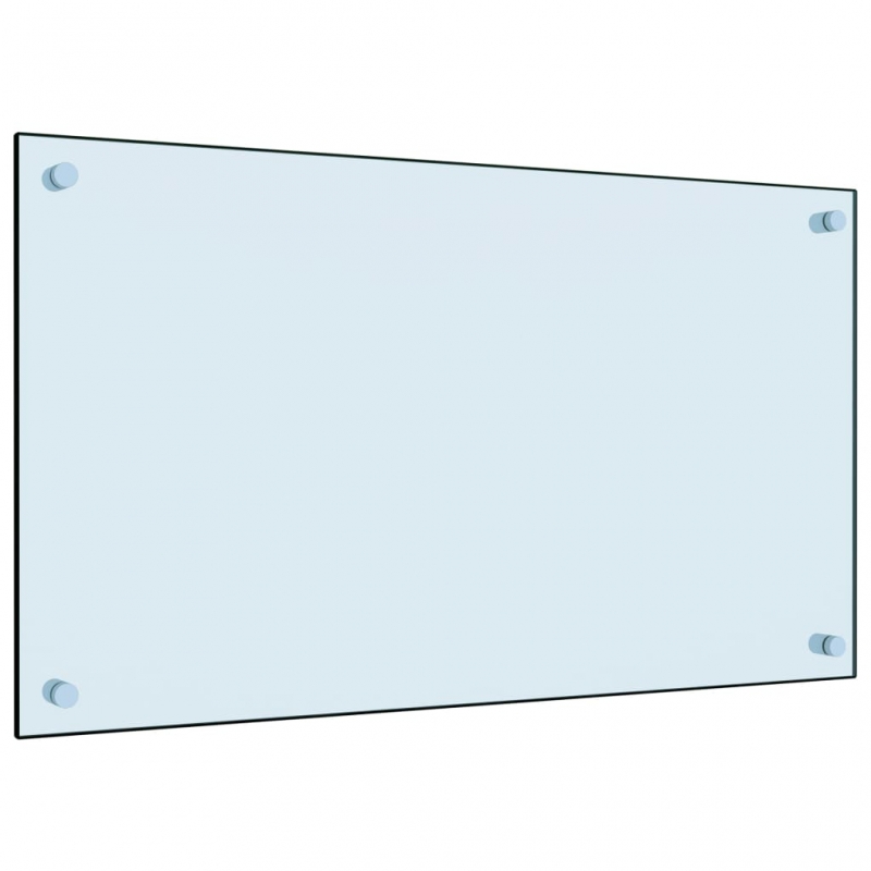 Küchenrückwand Weiß 70x40 cm Hartglas