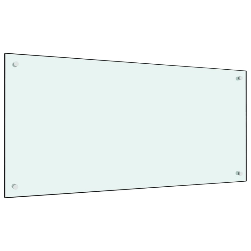 Küchenrückwand Weiß 100x50 cm Hartglas