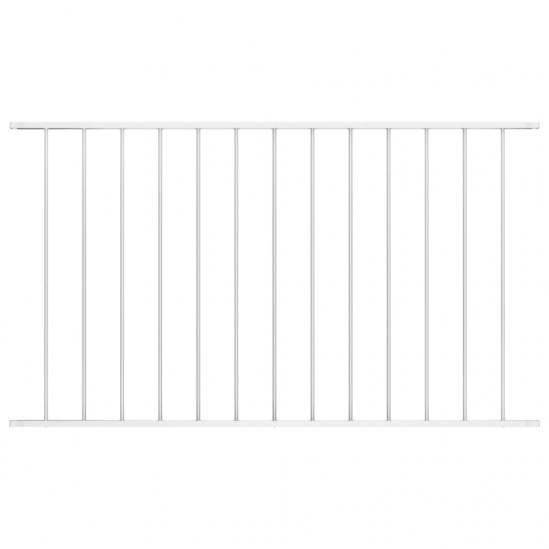 Zaunfeld Pulverbeschichteter Stahl 1,7 x 1,25 m Weiß