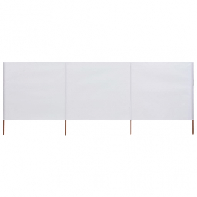 3-teiliges Windschutzgewebe 400 x 80 cm Sandweiß