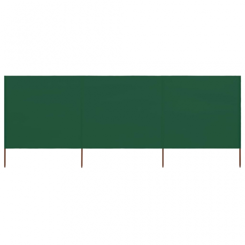 3-teiliges Windschutzgewebe 400 x 80 cm Grün
