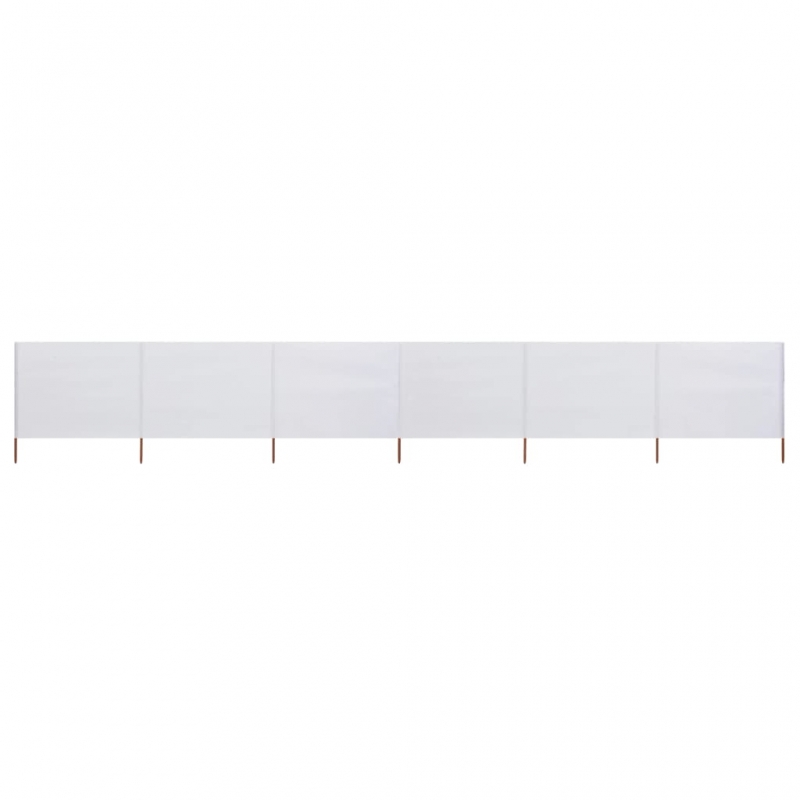 6-teiliges Windschutzgewebe 800 x 160 cm Sandweiß
