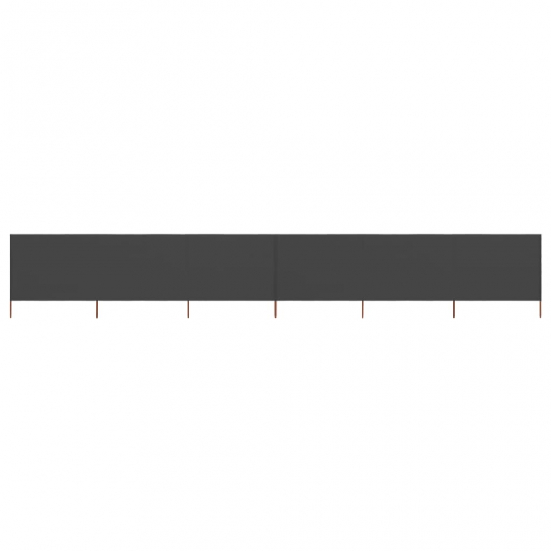 6-teiliges Windschutzgewebe 800 x 160 cm Anthrazit