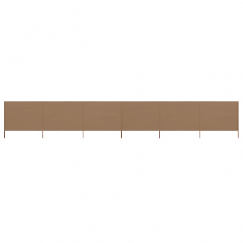 6-teiliges Windschutzgewebe 800 x 160 cm Taupe