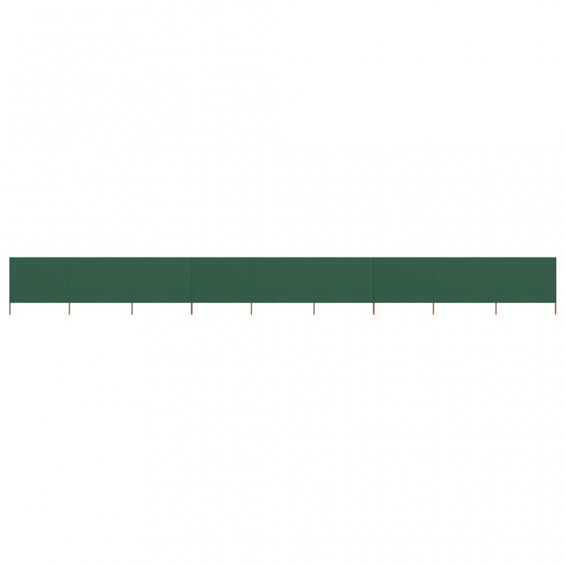 9-teiliges Windschutzgewebe 1200 x 160 cm Grün