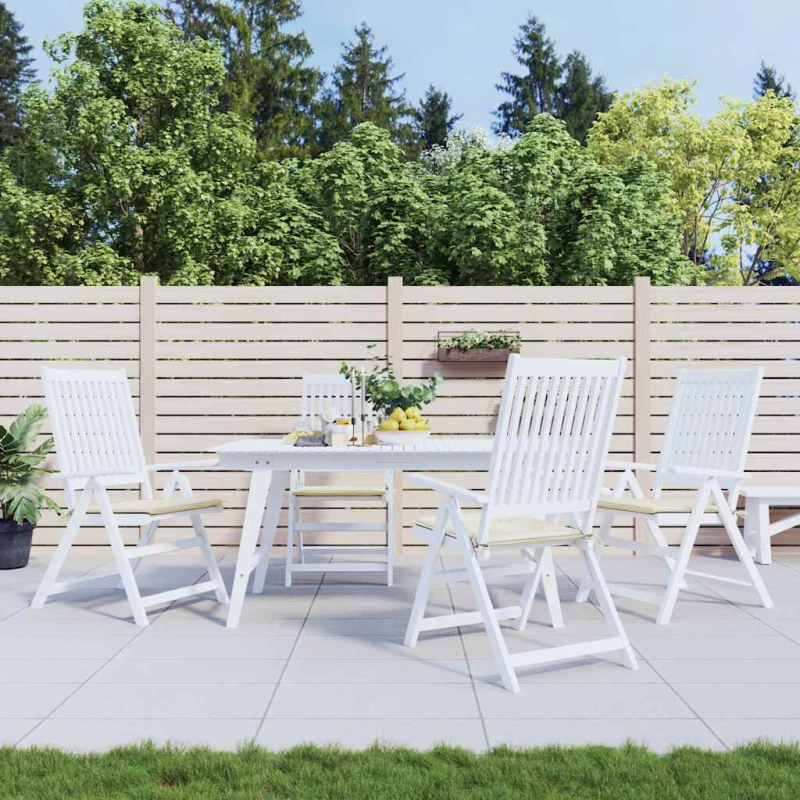 Gartenstuhl-Kissen 4 Stk. Creme 40x40x4 cm Oxford-Gewebe