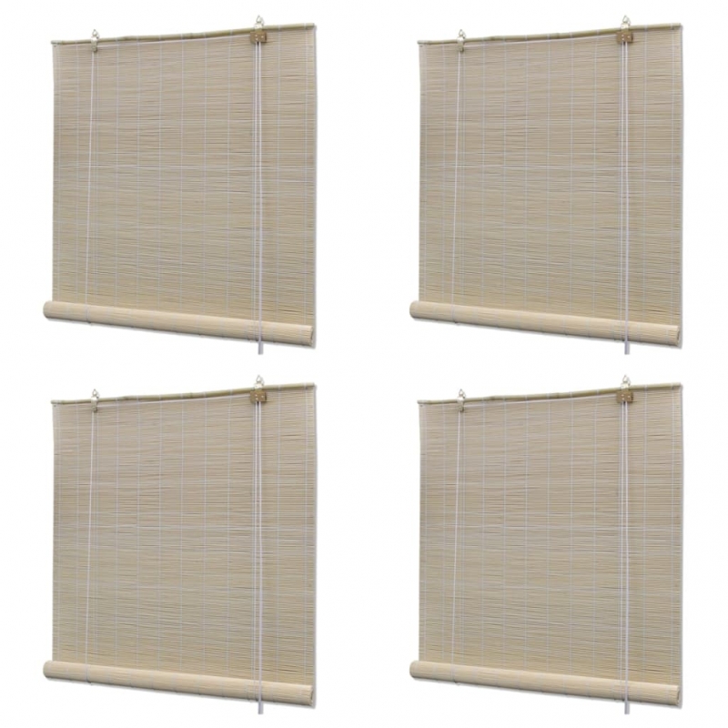 Bambusrollos Natur 4 Stk. 120x160 cm