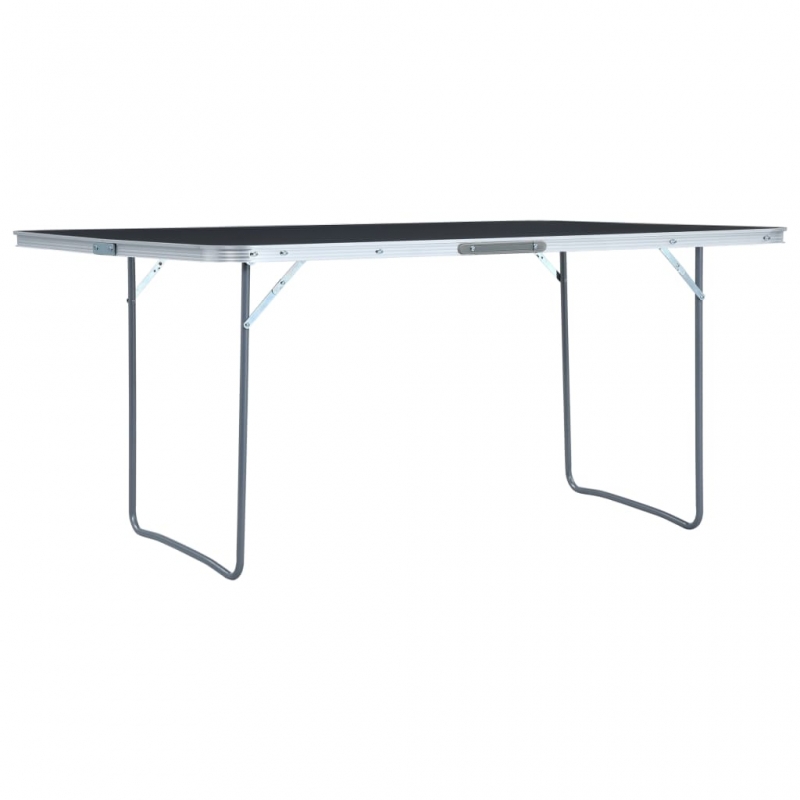 Klappbarer Campingtisch Grau Aluminium 180 x 60 cm