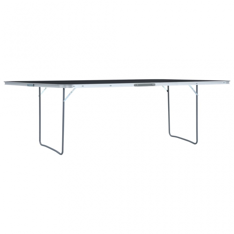 Klappbarer Campingtisch Grau Aluminium 240 x 60 cm