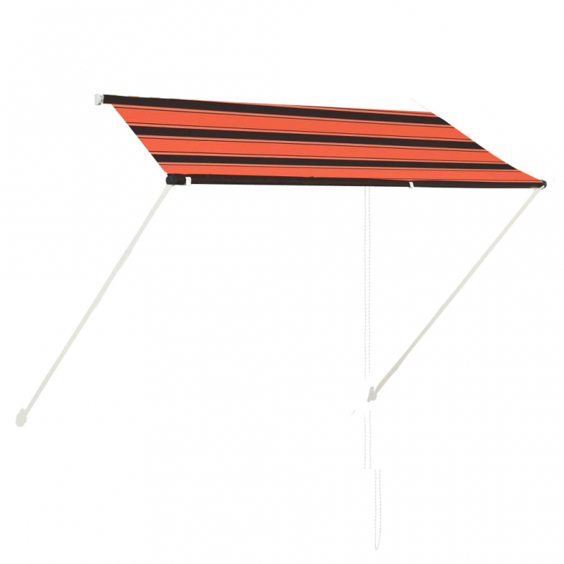 Einziehbare Markise 250×150 cm Orange und Braun