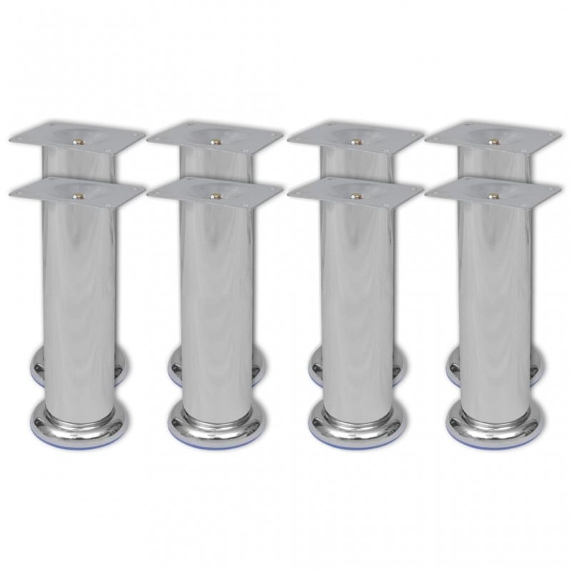 Runde Sofabeine 8 Stk. Chrom 180 mm