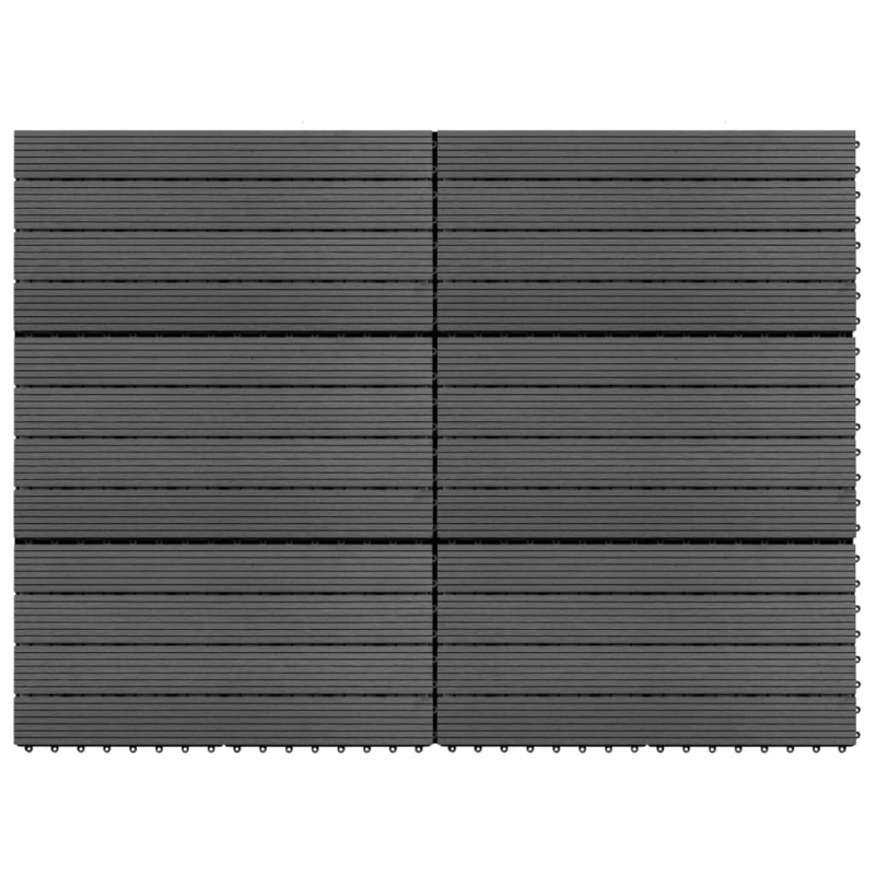 WPC-Fliesen 60×30 cm 6 Stk. 1m² Grau