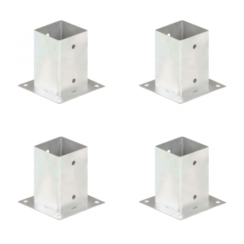 Pfostenanker 4 Stk. Verzinktes Metall 91 mm