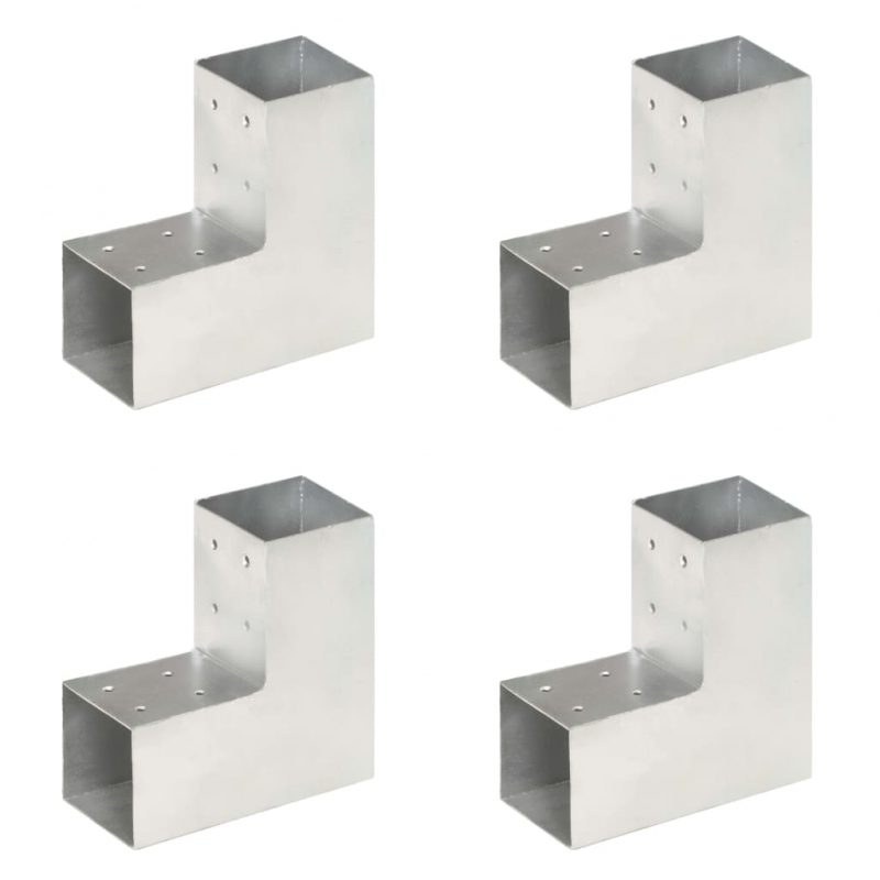 Pfostenverbinder 4 Stk. L-Form Verzinktes Metall 81 x 81 mm