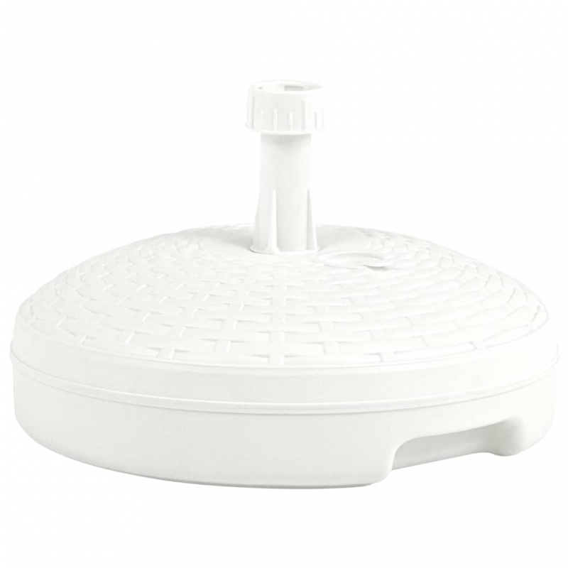 Sonnenschirmständer Sand/Wasser 20 L Weiß Kunststoff Rattan