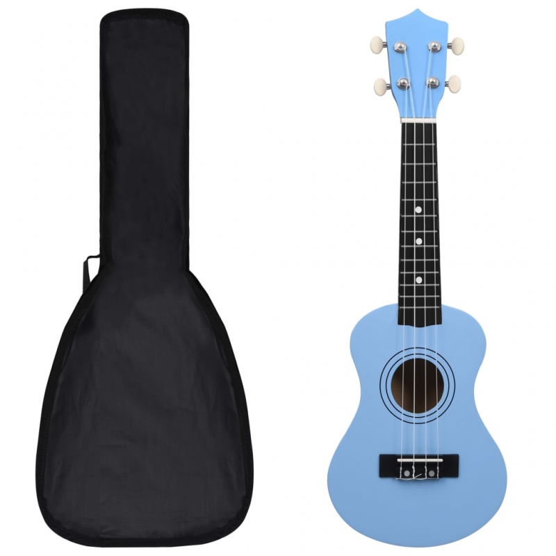 Sopran-Ukulele-Set mit Tasche für Kinder Babyblau 21