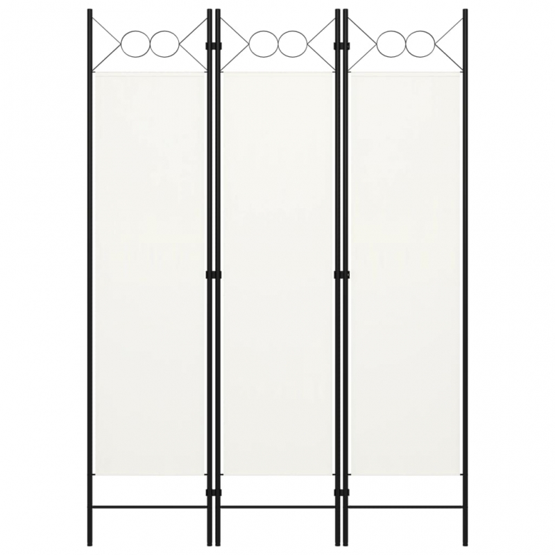 3-tlg. Raumteiler Weiß 120×180 cm