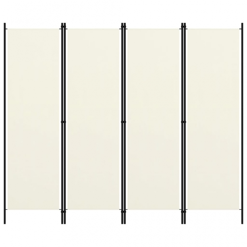 4-tlg. Raumteiler Weiß 200x180 cm