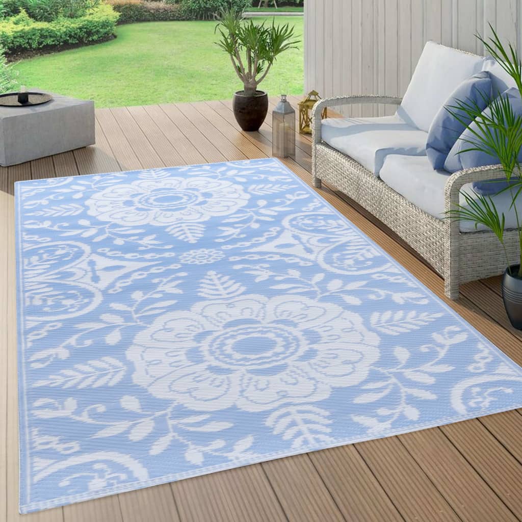 Outdoor-Teppich ARAKIL Babyblau 120x180 cm PP
