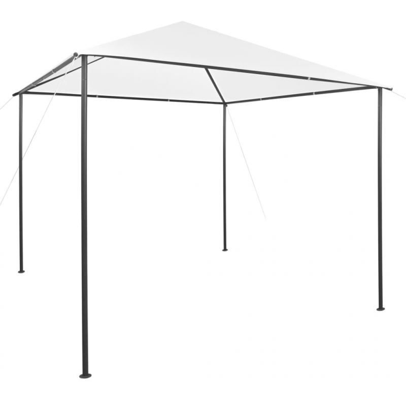 Pavillon 3x3x2,9 m Weiß 180 g/m²