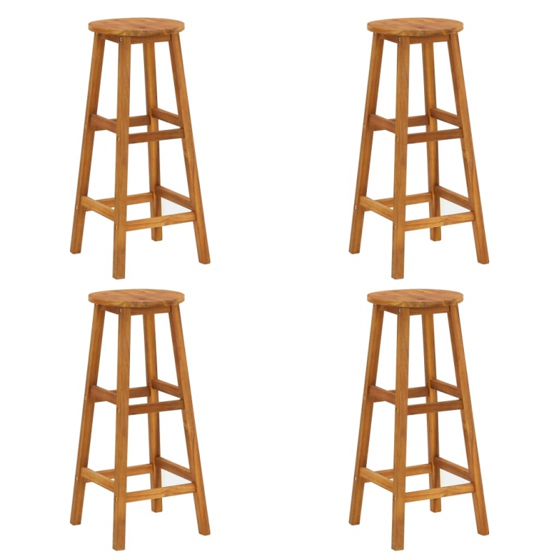 Barhocker 4 Stk. Massivholz Akazie