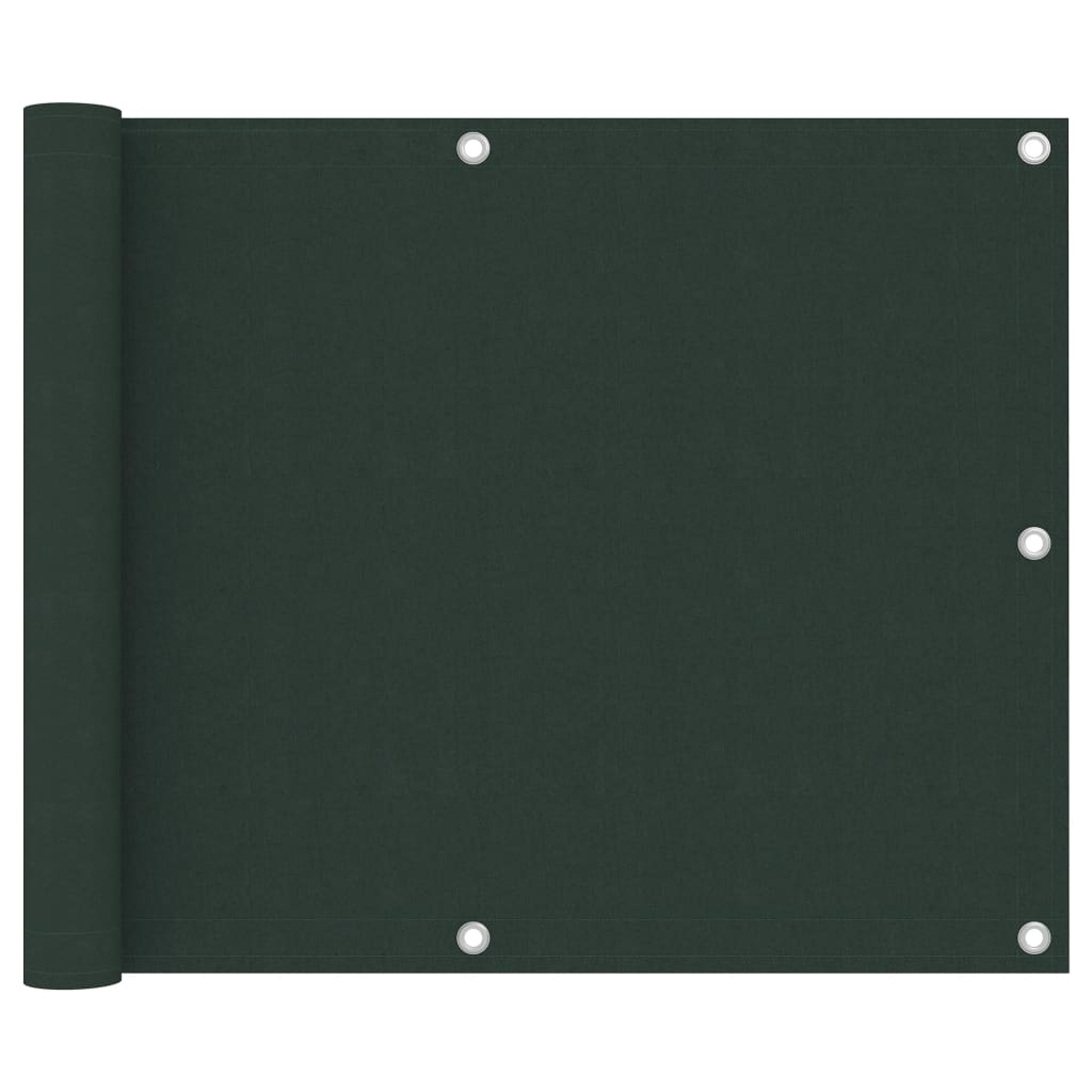 Balkon-Sichtschutz Dunkelgrün 75x300 cm Oxford-Gewebe
