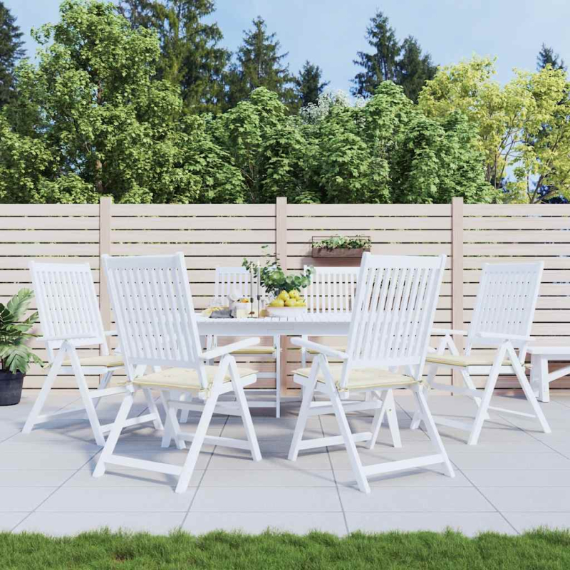 Gartenstuhl-Kissen 6 Stk. Creme 40x40x4 cm Oxford-Gewebe