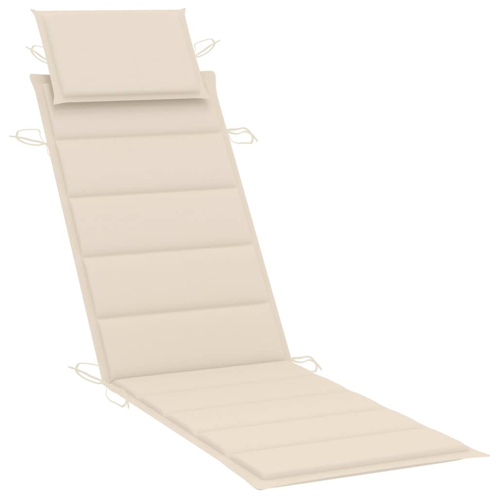 Sonnenliegen-Auflage Creme 186x58x4 cm Oxford-Gewebe