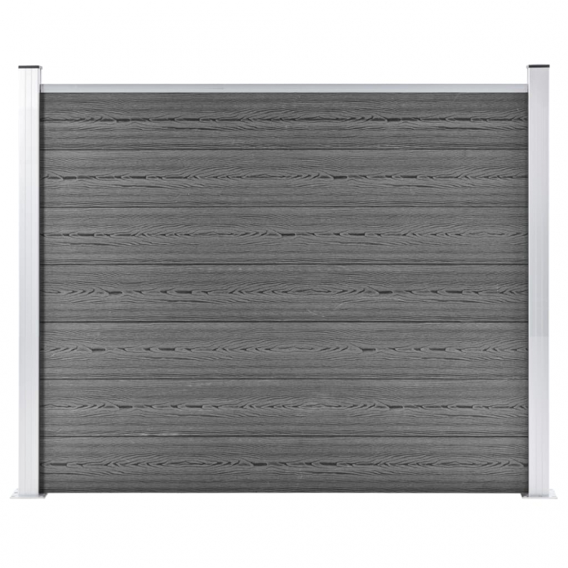 Zaunelement WPC 180x146 cm Grau
