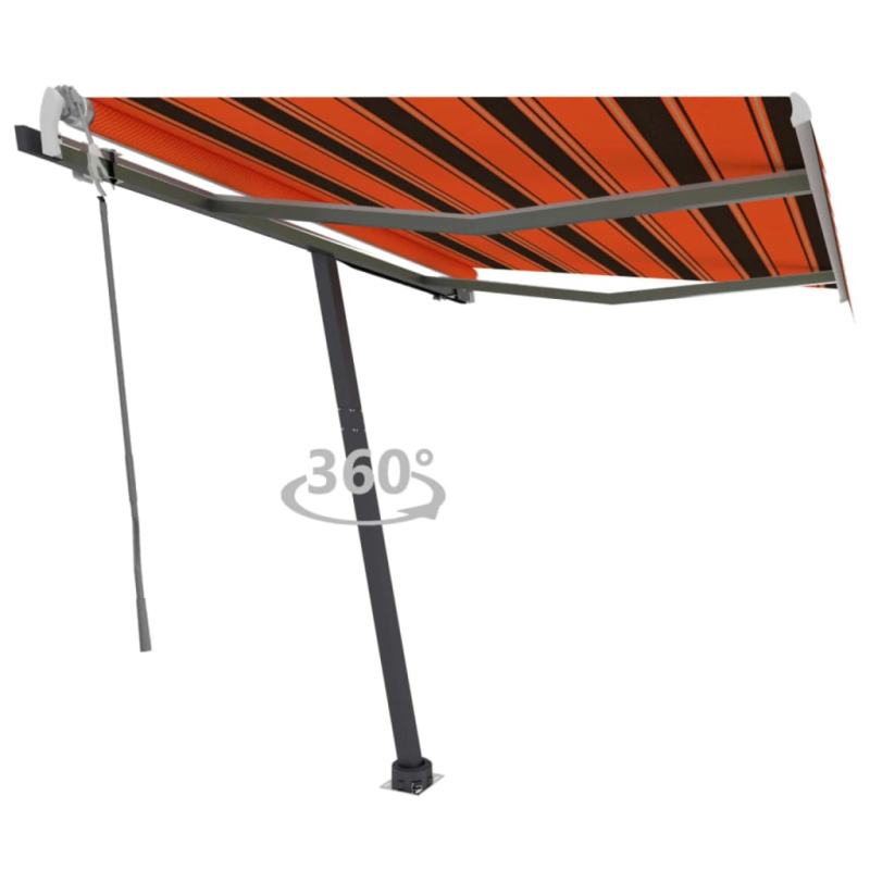 Standmarkise Manuell Einziehbar 300x250 cm Orange/Braun