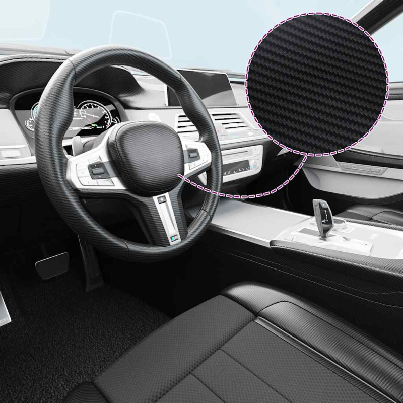 Autofolien 2 Stk. 3D Schwarz 100x150 cm