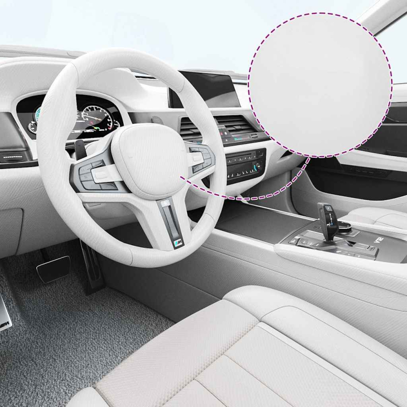 Autofolien 2 Stk. 4D Weiß 100x150 cm+50x150 cm