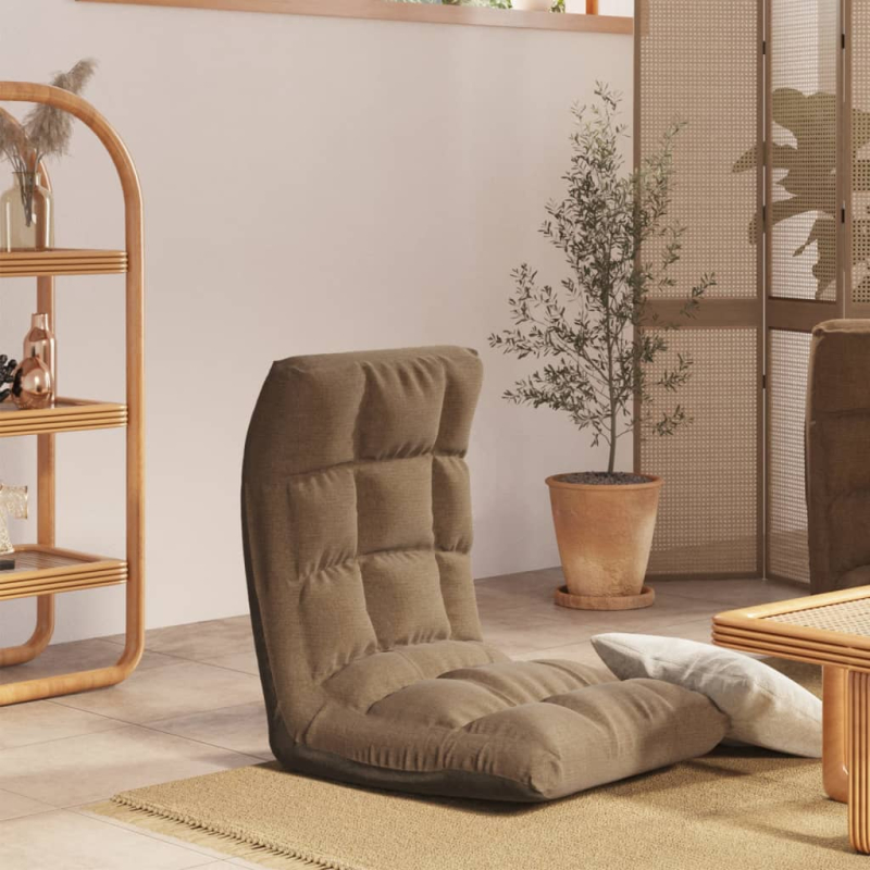 Bodenstuhl Faltbar Taupe Stoff