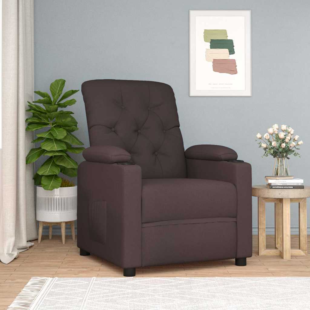 Relaxsessel Braun Stoff