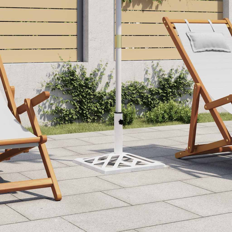 Sonnenschirmständer Weiß 44x44x31 cm Gusseisen