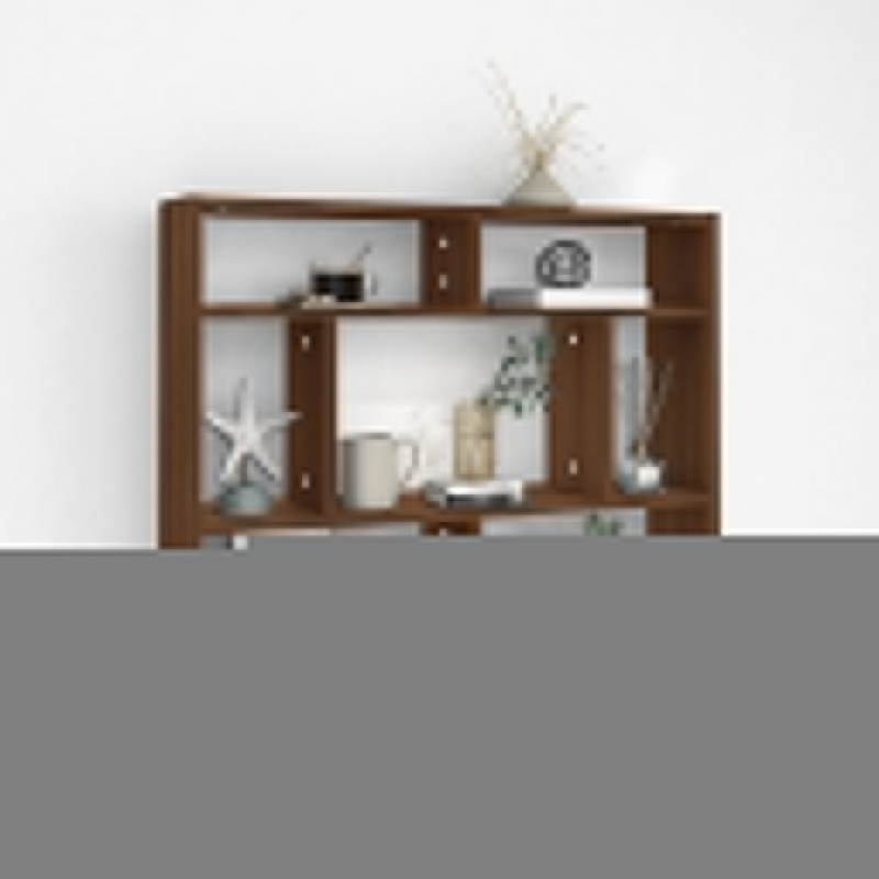 Wandregal Braun Eichen-Optik 75x16x55 cm Holzwerkstoff