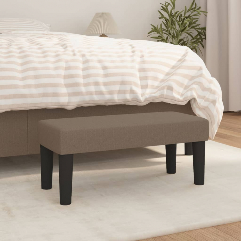 Sitzbank Taupe 70x30x30 cm Stoff