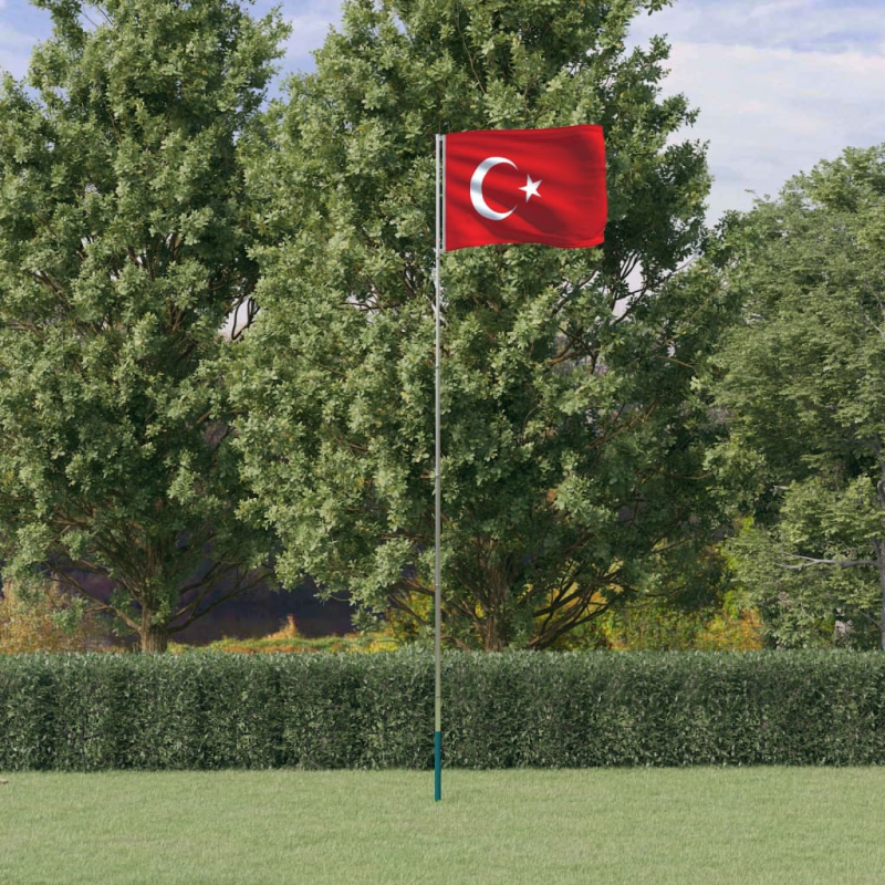 Flagge der Türkei mit Mast 5,55 m Aluminium