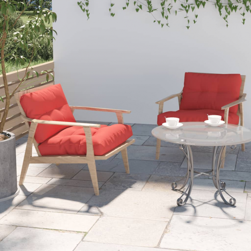 Palettenkissen 2-tlg. Rot Stoff