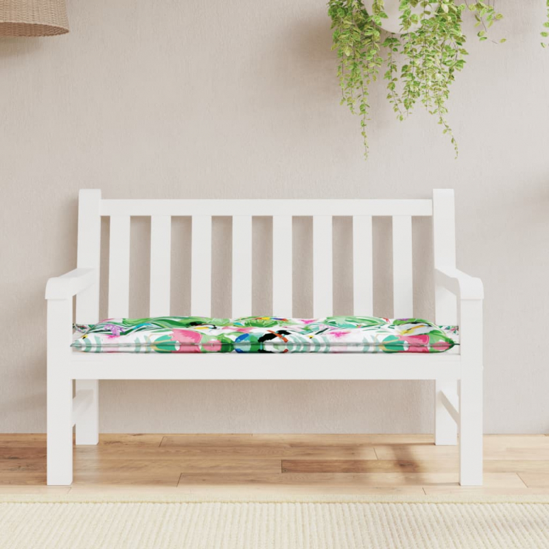 Gartenbank-Auflage Mehrfarbig 120x50x7 cm Stoff