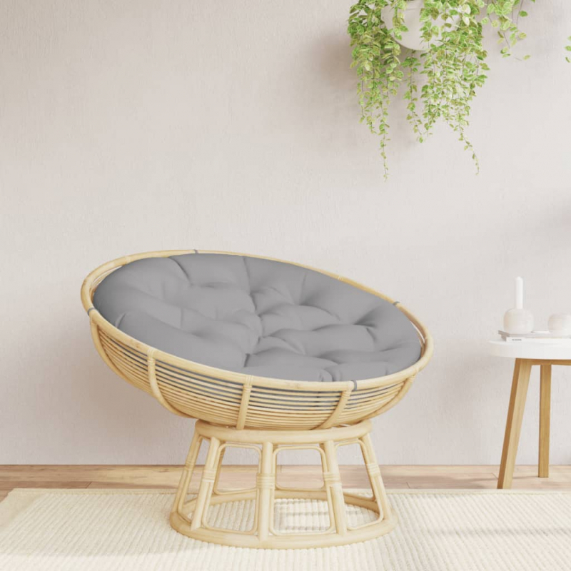 Kissen Rund Grau Ø 100x11 cm Oxford-Gewebe