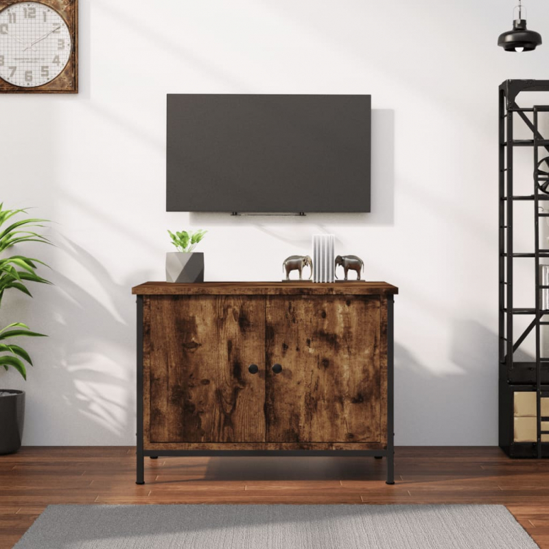 TV-Schrank mit Türen Räuchereiche 60x35x45 cm Holzwerkstoff