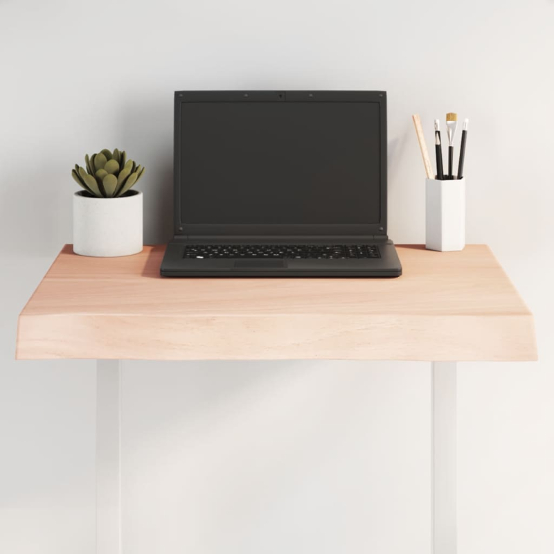 Tischplatte 60x40x(2-6) cm Massivholz Unbehandelt Baumkante