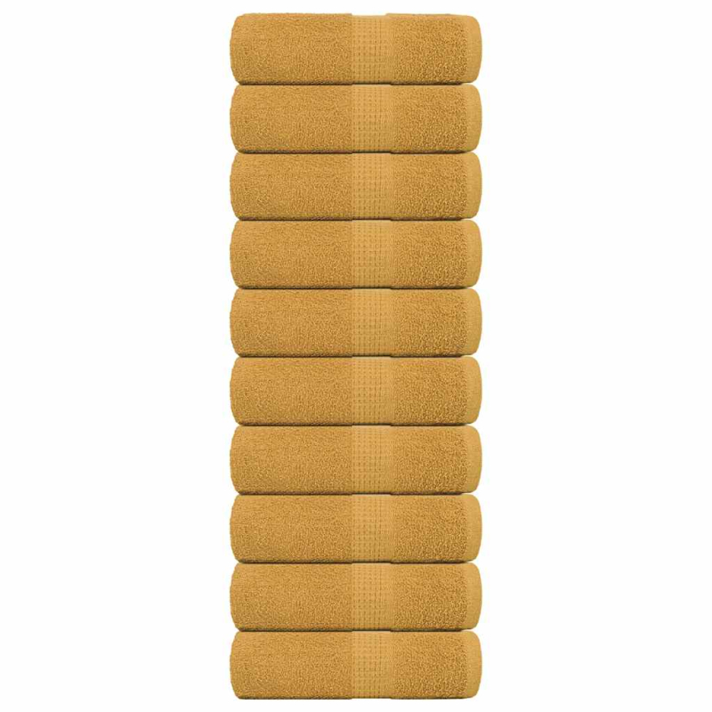 Seiftücher 10 Stk. Golden 30x30 cm 360 g/m² 100% Baumwolle