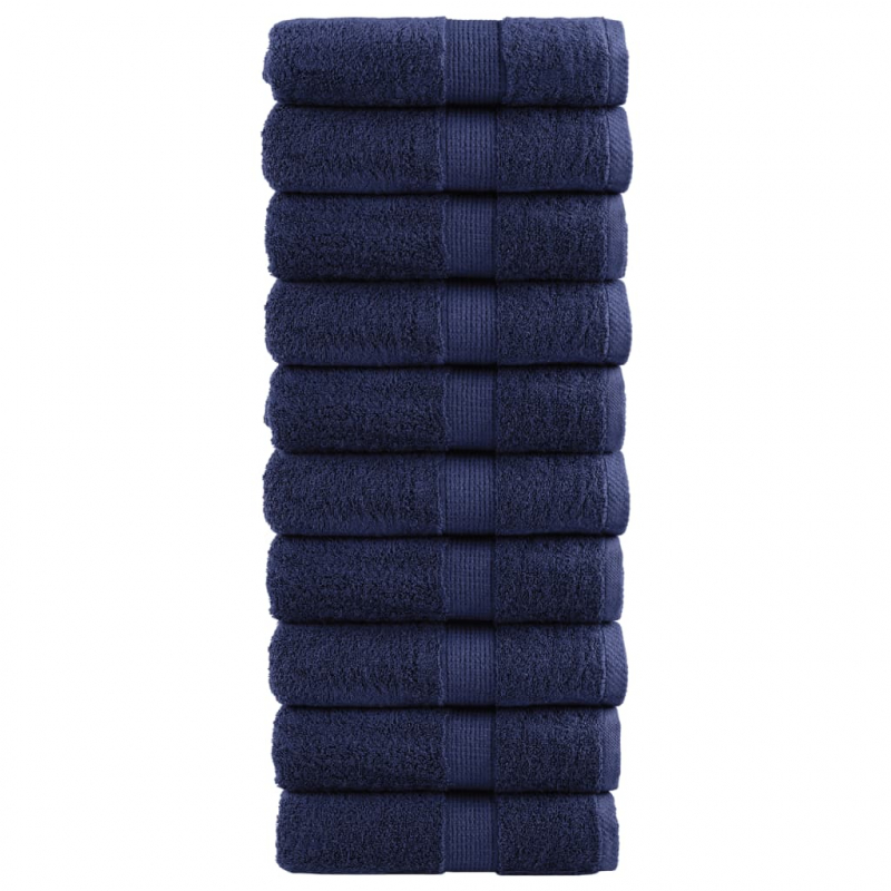 Premium-Gästetücher SOLUND 10 Stk. Marineblau 30x50 cm 600 g/m²